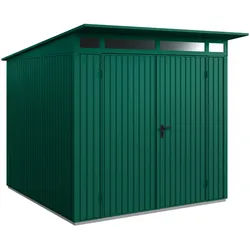 Hörmann Metall-Gerätehaus Berry Classic mit Pultdach Typ 2, 248 x 283 cm,moosgrün,7 m2