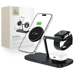 QI15W-A45 3in1 Wireless Charger with MagSafe for Apple Devices - Black