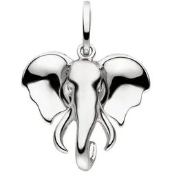 JOBO Kettenanhänger Anhänger Elefant, 925 Silber silberfarben