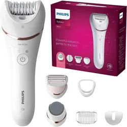 Philips Epilierer Series 8000 - (Modell BRE740/10), Aufsätze: 8 St. weiß