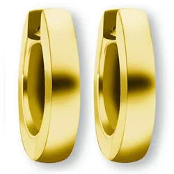 ONE ELEMENT Paar Creolen Ohrringe Creolen aus 585 Gelbgold Ø 12,0 x 2,0 mm, Klassisch & stilvoll – ein Begleiter für viele Anlässe goldfarben