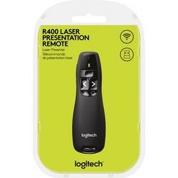 Logitech Presenter R400, Wireless, schwarz Laser, 6 Tasten, inkl. Batterie 2x AAA, Retail