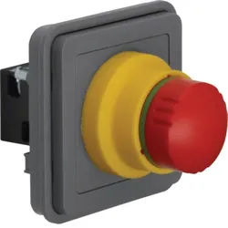 Hager WNA033 NOT-AUS-Taster-Einsatz, W.1 IP55, grau