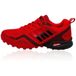Nowaland Bequeme und Funktionale Outdoor-Schuhe Freizeitschuhe Sneaker rot|schwarz 36 EU