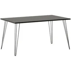 Mid.you Schreibtisch , Grau , Metall, Holzwerkstoff , rechteckig , Haarnadel , 80x74x140 cm , in verschiedenen Holz-Dekoren erhältlich , Büromöbel, Schreibtische, Schreibtische