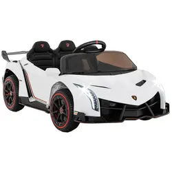 COSTWAY Elektro-Kinderauto Lamborghini Kinder Elektroauto, mit USB, AUX weiß