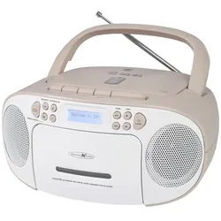 Reflexion Reflexion CD-Radio DAB+, DAB, UKW AUX, CD, Kassette, USB Weiß, Pink Radio weiß