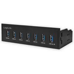 LOGILINK USB3.0 Einbau-Hub UA0342, 7x USB-A, 5,25"