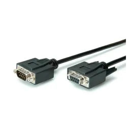 VALUE RS232-Kabel 9pol ST-BU Computer-Kabel, D-Sub 9-polig (DE-9) Männlich (Stecker), D-Sub 9-polig (DE-9) Weiblich (Buchse) (100.0 cm) schwarz