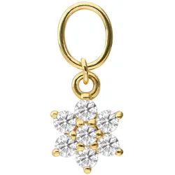 18 Karat Gold Anhänger für Clicker MOISSANIT-BLUME
