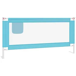 furnicato Bettschutzgitter Bettgitter Rausfallschutz 190x25 cm Blau mit verstellbarer Höhe (1 St) blau 25 cm x 95 cm x 190 cm