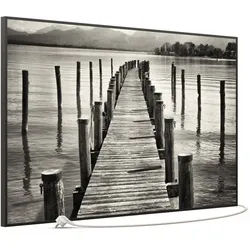 STEINFELD Heizsysteme Infrarotheizung Bild 900W, 120x74cm, Made in Germany, 7J Garantie, mit Thermostat, viele Motive schwarz