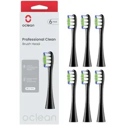 Bürstenkopf schwarz, 6er Pack für professionelle Reinigung
