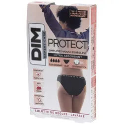DIM Protect Waschbarer Menstruations-Slip - Slip - Bio-Baumwolle - Reichhaltiger Fluss - 48/50