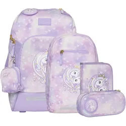 Beckmann Schulranzenset Active Air FLX - 6-Tlg. Set Unicorn Princess Purple