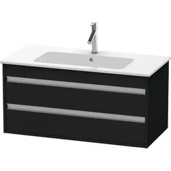 Duravit Ketho Waschtischunterbau wandhängend Eiche Schwarz Matt 1000x475x480 mm - KT643001616 KT643001616