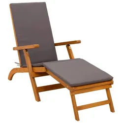 vidaXL Gartenliege 55 x 146 x 91 cm Liegestuhl zum Verstellen und Klappen 55x146x91 cm