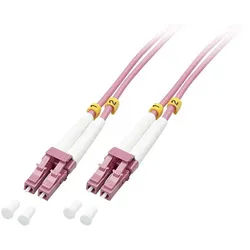 Lindy LINDY 46342 Glasfaser LWL Anschlusskabel 3.00 m Pink [1x LC-Stecker - Glasfaserkabel, (300.00 cm) rosa