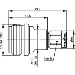 Telegärtner Koax-Adapter N-Buchse - SMA-St, Elektronikkabel + Stecker