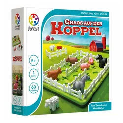 Smart Games Spiel Chaos auf der Koppel, Solitärspiel bunt