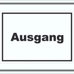 HB-Druck Ausgang Schild mit Text Exit Schluss waagerecht A3 (297x420mm)