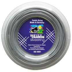 WeissCannon Tennissaite Silverstring (Haltbarkeit+Power) silber 200m Rolle