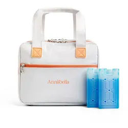 Annabella Isoliermilchbehälter Isoliertasche für Flaschen & Muttermilch mit Kühlakkus und Tragegriff, Zubehör für Annabella Milchpumpe 24 cm
