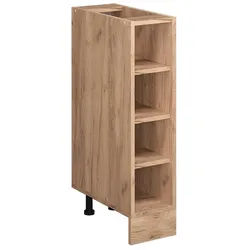 Vicco Küchenregal R-Line Goldkraft Eiche 20 cm ohne Ap , Honigeiche, Honigeiche , Holzwerkstoff , 4 Fächer , Rechteckig , 20x81.6x44 cm , Küchen, Küchenmöbel, Küchenschränke, Küchenunterschränke