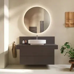 Duravit Balcoon Konsole BA90570IGIG0000 100 x 55 x 37 cm, 1 Ausschnitt, Becken Mitte, Schieferbraun matt