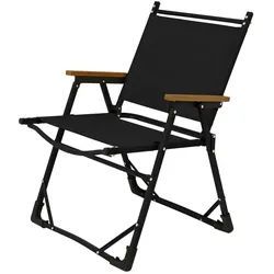 Ambia Home Gartenstuhl , Schwarz , Metall, Kunststoff, Textil , Abstraktes , U-Form , 55x78x53 cm , faltbar , Gartenmöbel, Gartensessel