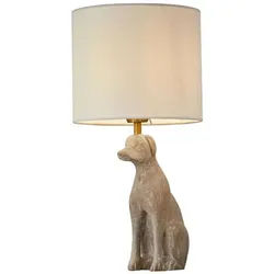 Mirabeau Tischleuchte Tischlampe Calvix braun/creme braun