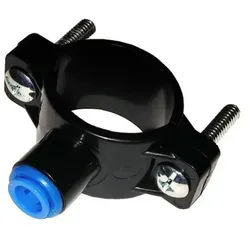 Wasserablaufclip 1/4 Zoll mit Schnellkupplung QuickConnect, Universal Abwasser Abfluss-Rohrschelle, Klammer für Osmoseanlage