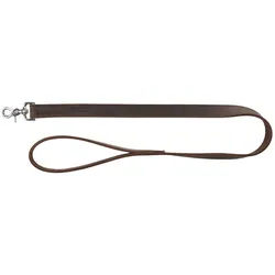 TRIXIE Rustic Fettleder-Leine, L–XL: 1,00 m / 25 mm, dunkelbraun