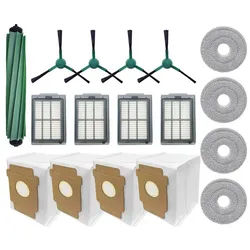 VERCO Reinigungsbürsten-Set Reinigungskit für iRobot, Roomba Plus 405 505, (17-tlg), Ersatz Teile Set Wartungskit Filter Seitenbürste Zubehör Bürste Für iRobot Roomba Plus 405 / 505