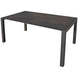 Gardenson Gartentisch , Grau, Silberfarben , Metall, Kunststoff , rechteckig , eckig , 90x74x158 cm , gastro- und objekttauglich, regenabweisend, rostfrei, Sitzgelegenheit, UV-beständig, wetterbeständig , Gartenmöbel, Gartentische