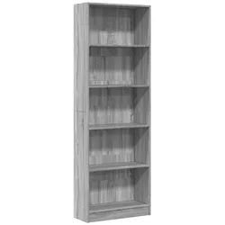 vidaXL Bücherregal Bücherregal Grau Sonoma 60x24x176 cm Holzwerkstoff, 1-tlg. grau