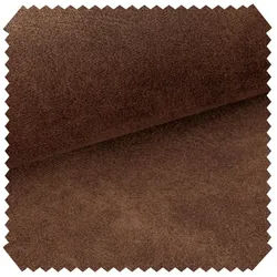 novely® Stoff COUEN Ultraweicher Möbelstoff Vintage Velours Polsterstoff, Antik-Velours, Robust, Pflegeleicht, Meterware, 1lfm braun