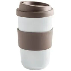 KAHLA Coffee-to-go-Becher Fillit Becher + Trinkdeckel, 1-tlg., Porzellan, Made in Germany braun 400 ml | 13 cm