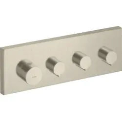 hansgrohe Fertigmontageset Axor Starck UP-Thermostat, eck., 3 Verbr., brush. ni.