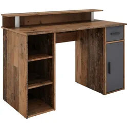 Mid.you Schreibtisch , Alteiche , Kunststoff , 1 Schubladen , rechteckig , Säule , 88x55x120 cm , FSC Mix , Stauraum, in verschiedenen Holz-Dekoren erhältlich, Regal , Büromöbel, Schreibtische, Schreibtische