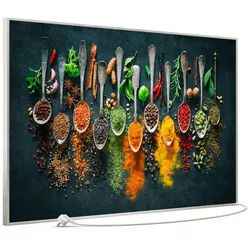 STEINFELD Heizsysteme Infrarotheizung Bild 900W, 120x74cm, Made in Germany, 7J Garantie, mit Thermostat, viele Motive silberfarben