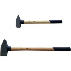 Vago-Tools Schlosserhammer Hammer Vorschlaghammer 3/5kg je 1 Holzstiel 2 tlg Set