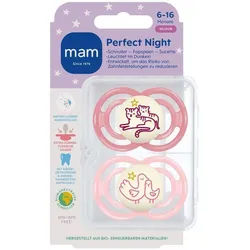 MAM Perfect Night Schnuller Silikon Rosa 6-16