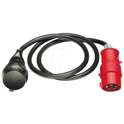 CEE-ADAPTER 2-S - CEE-Stecker 400V/16A auf Schutzkontaktkuppl.