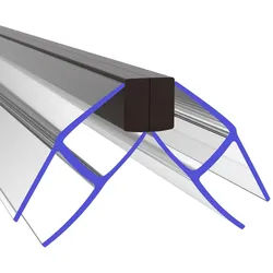 PRIOstahl Duschdichtung Transparente Magnetdichtung 2 Meter - 90° für Glasstärke: 6mm für Duschtüren