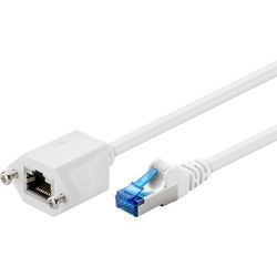 Goobay CAT 6A Verlängerungskabel, S/FTP (PiMF), weiß