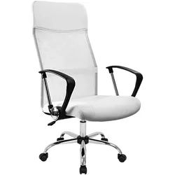 Bürostuhl Deluxe Weiß mit Netz