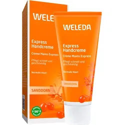 Weleda Express Handcreme Sanddorn - aufbauende Intensivpflege, fruchtig-frischer Duft Creme 50 ml Unisex 50 ml Creme