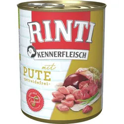 RINTI Kennerfleisch 800g Dose Hundenassfutter 6 x 800 Gramm Pute