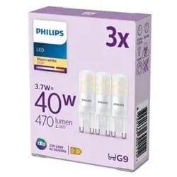 LED-Lampe 470lm 3.7W/827 (40W) 3-pack G9